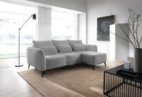 Kampinė sofa MILA, šviesiai pilka bouclé