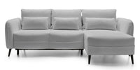 Kampinė sofa MILA, šviesiai pilka bouclé