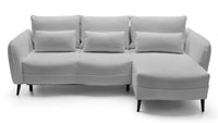 Kampinė sofa MILA, šviesiai pilka bouclé