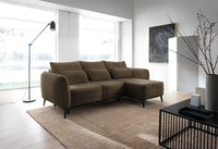 Kampinė sofa MILA, rudas, dešinė