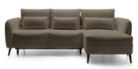 Kampinė sofa MILA, rudas, dešinė