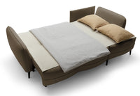 Kampinė sofa MILA, rudas, dešinė