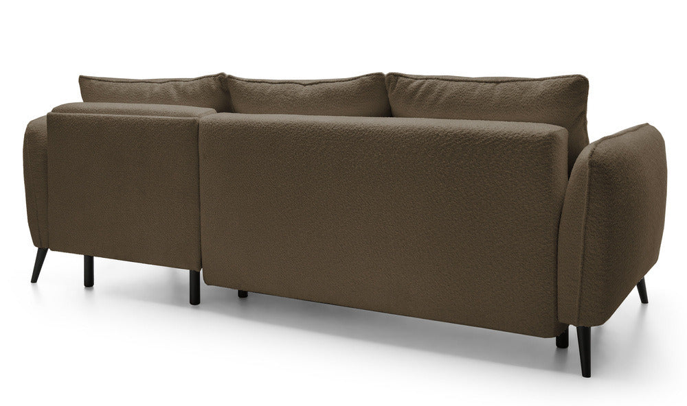 Kampinė sofa MILA, rudas, dešinė