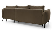 Kampinė sofa MILA, rudas, dešinė