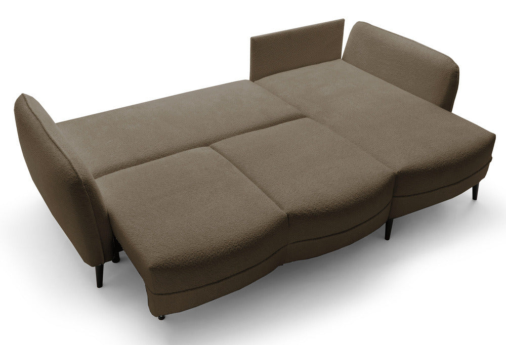 Kampinė sofa MILA, rudas, dešinė