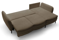 Kampinė sofa MILA, rudas, dešinė