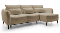 Kampinė sofa MILA, smėlinė, dešinė
