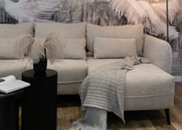 Kampinė sofa MILA, smėlinė, dešinė