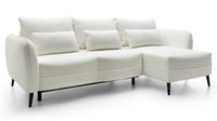 Kampinė sofa MILA, kreminė, dešinė