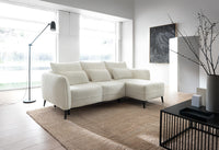 Kampinė sofa MILA, kreminė, dešinė