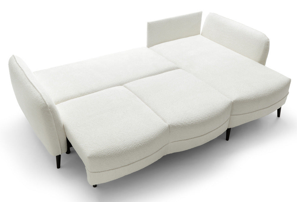 Kampinė sofa MILA, kreminė, dešinė
