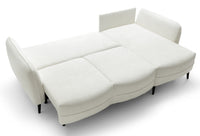 Kampinė sofa MILA, kreminė, dešinė