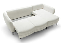 Kampinė sofa MILA, kreminė, dešinė