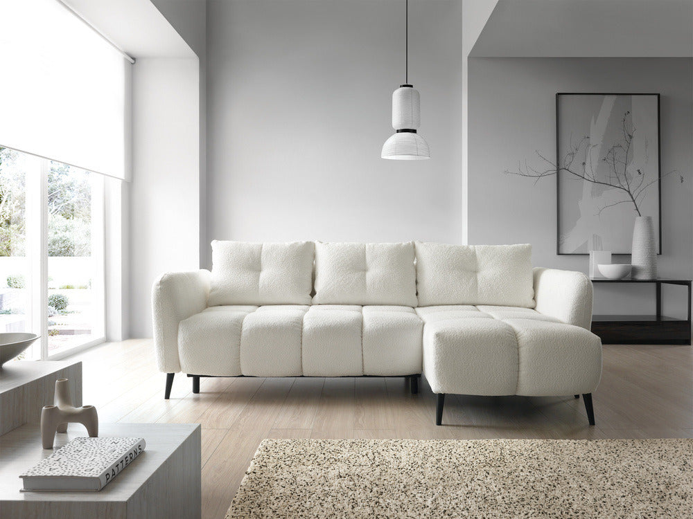 Kampinė sofa RIONACH, kreminė, dešinė
