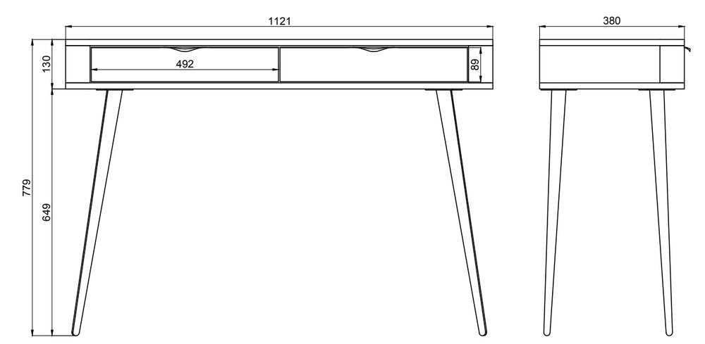 Tualetinis staliukas AIDAN, 112 cm, kašmyras
