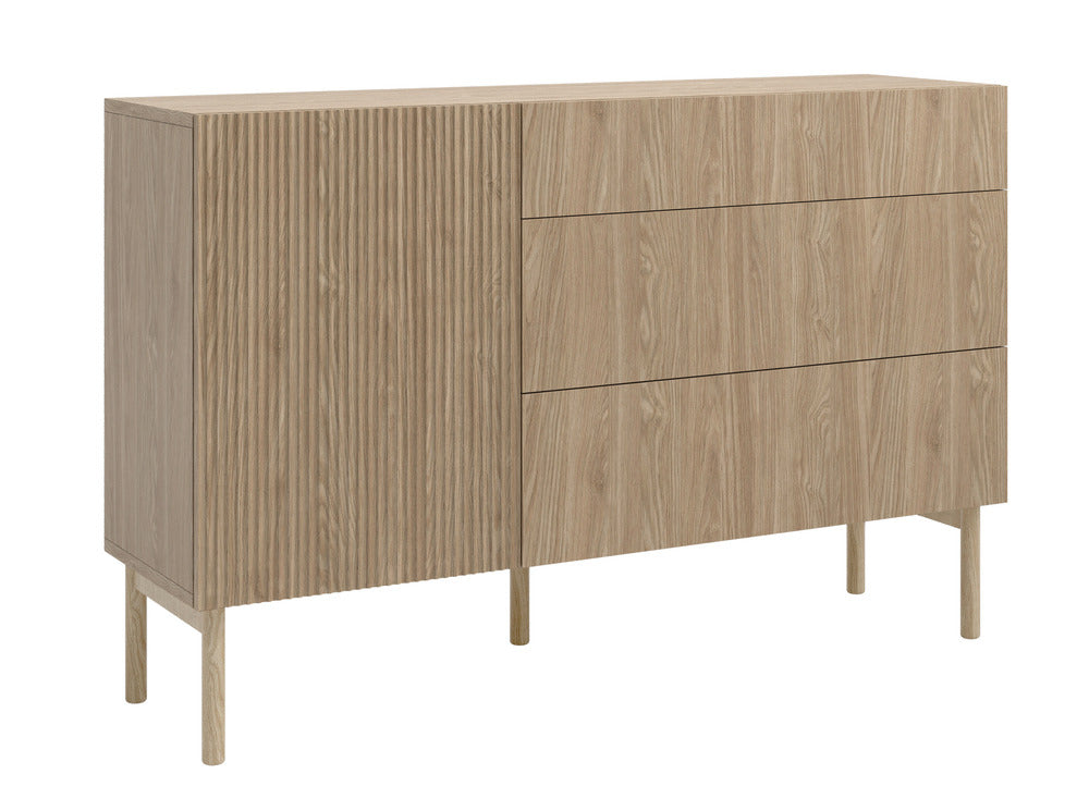 Komoda MEABH, 140 cm, durys, ąžuolas