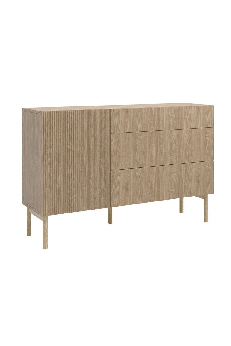 Komoda MEABH, 140 cm, durys, ąžuolas