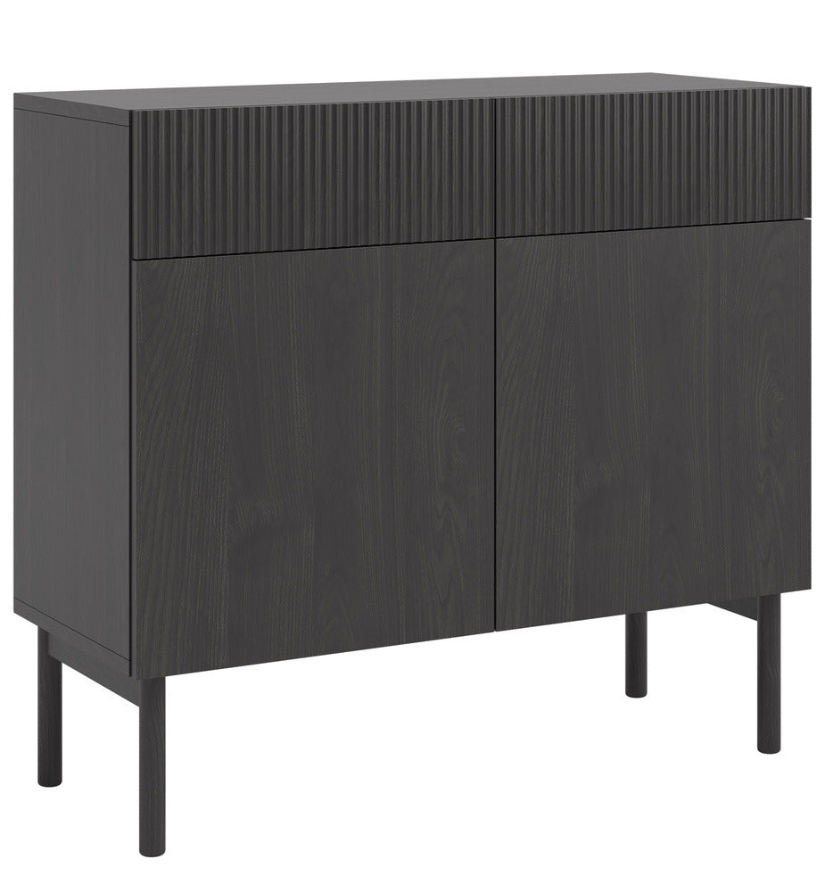 Komoda MEABH, 100 cm, juodas, uosis