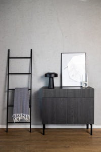 Komoda MEABH, 100 cm, juodas, uosis