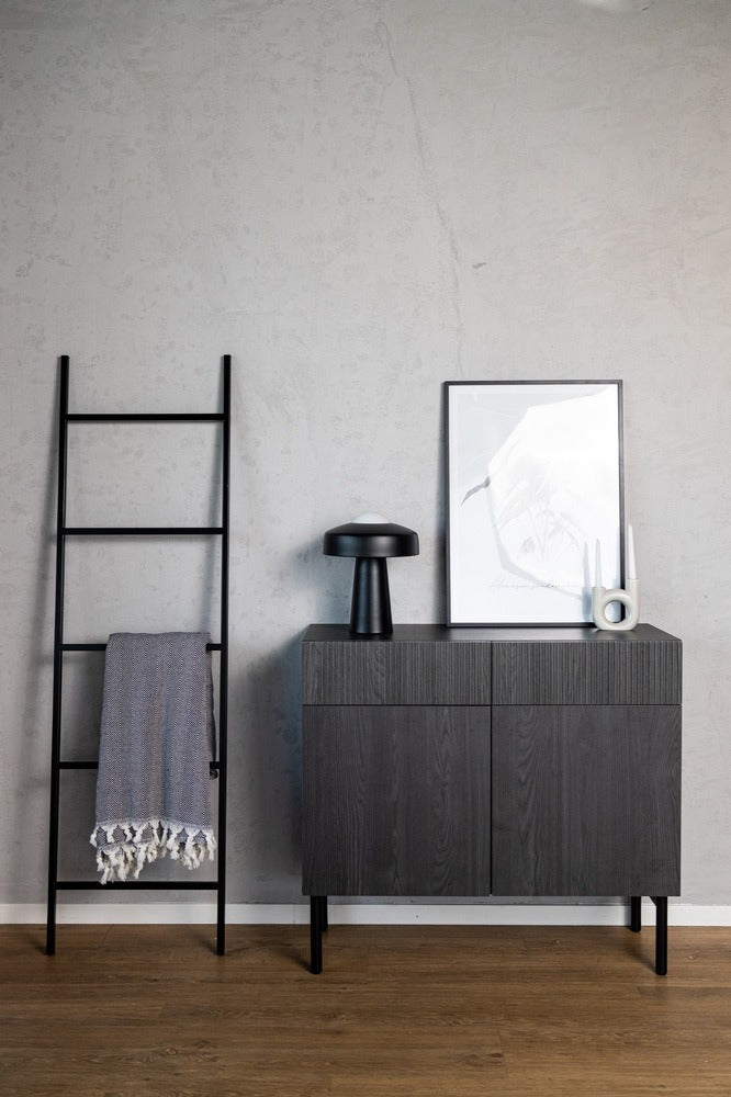 Komoda MEABH, 100 cm, juodas, uosis