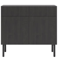 Komoda MEABH, 100 cm, juodas, uosis