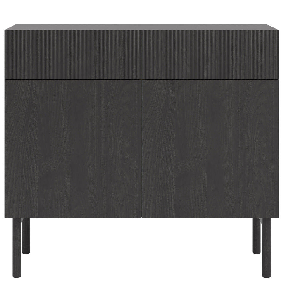 Komoda MEABH, 100 cm, juodas, uosis