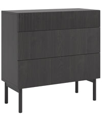 Komoda MEABH, 90 cm, juodas, uosis