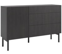Komoda MEABH, 140 cm, juodas, uosis