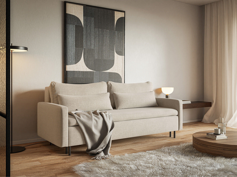 Sofa-lova EDENA, šviesiai smėlinė, Wind