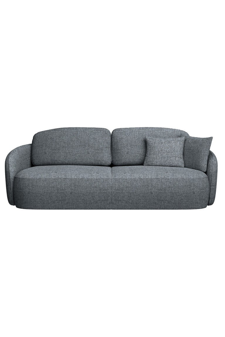 Sofa-lova EAMON, tamsiai pilkas pintas audinys, išskleidžiama