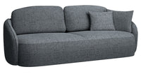 Sofa-lova EAMON, tamsiai pilkas pintas audinys, išskleidžiama
