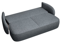 Sofa-lova EAMON, tamsiai pilkas pintas audinys, išskleidžiama