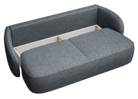 Sofa-lova EAMON, tamsiai pilkas pintas audinys, išskleidžiama