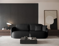 Sofa-lova EAMON, juoda šenilas