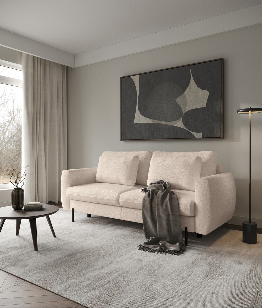 Sofa-lova SEANE, smėlinė bouclé