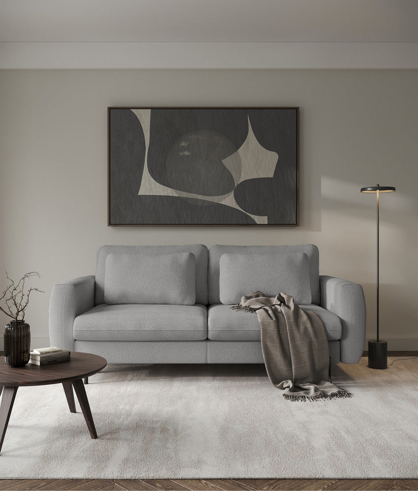 Sofa-lova SEANE, pilka bouclé