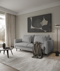 Sofa-lova SEANE, pilka bouclé
