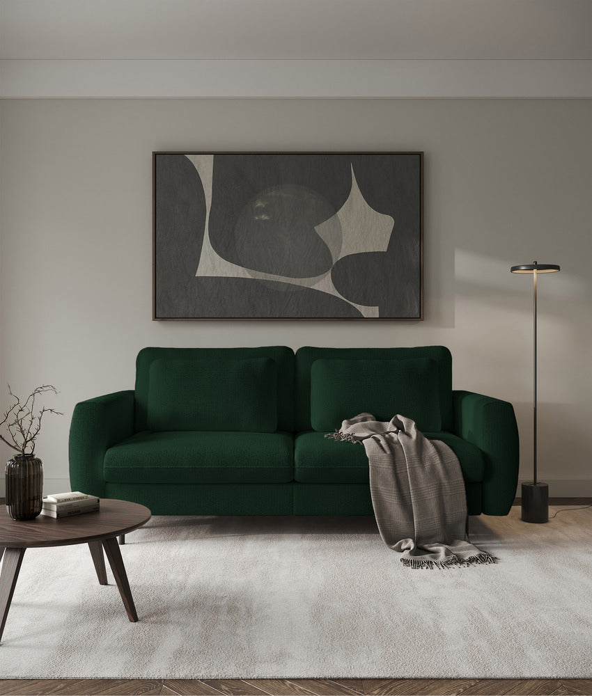 Sofa-lova SEANE, butelio, žalias šenilas