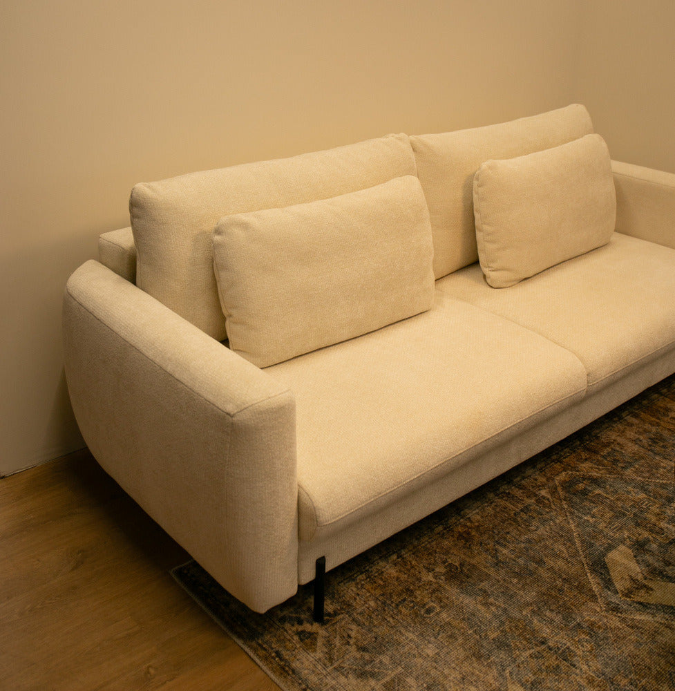 Sofa-lova SEANE, kreminis šenilas