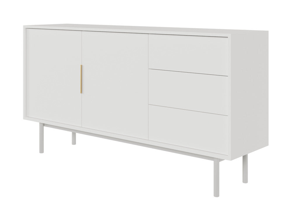 Komoda NOLAH, 154 cm, balta, durys