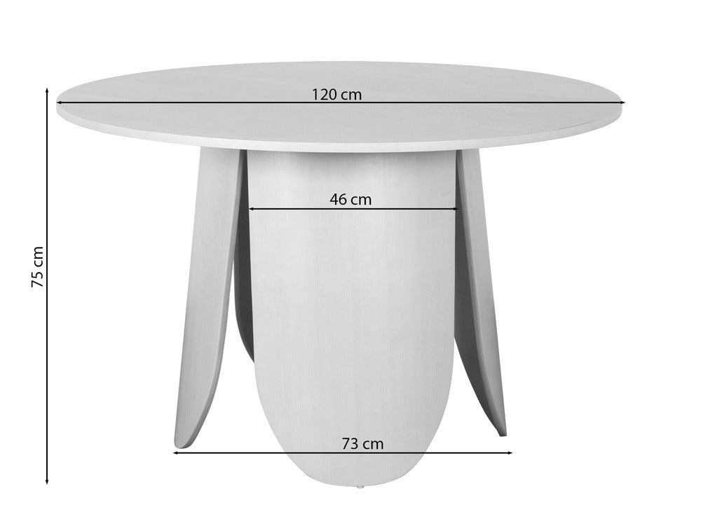 Stalas LILYO, apvalus, 120 cm, ąžuolas