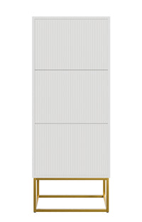 Batų spintelė GREYA, balta, 50 cm, auksinės kojos