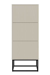 Batų spintelė GREYA, pilka, 50 cm, juodos kojos