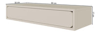 Konsolė PARKO, 90 cm, pakabinama, smėlinė