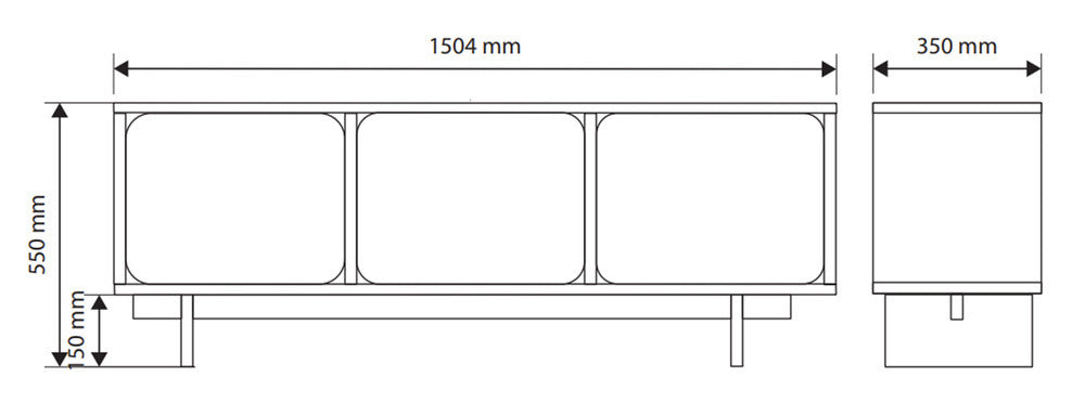 TV spintelė PARKO, 150 cm