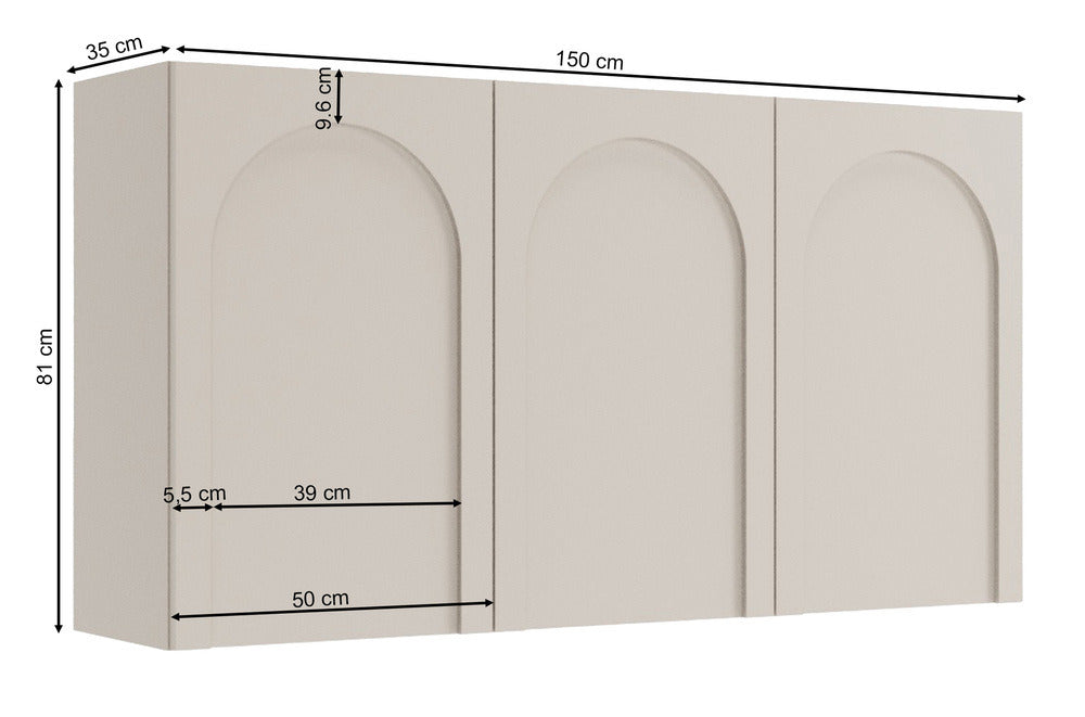 Komoda OTTO, 150 cm, durys, kašmyras