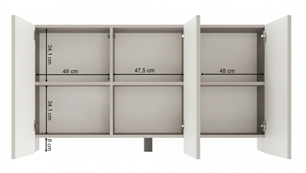 Komoda OTTO, 150 cm, durys, kašmyras
