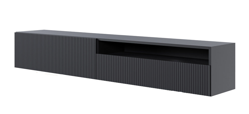 TV spintelė GREYA, juoda, 175 cm