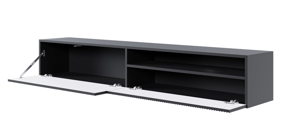 TV spintelė GREYA, juoda, 175 cm