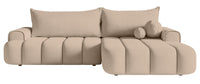 Kampinė sofa ELIN, smėlinis veliūras